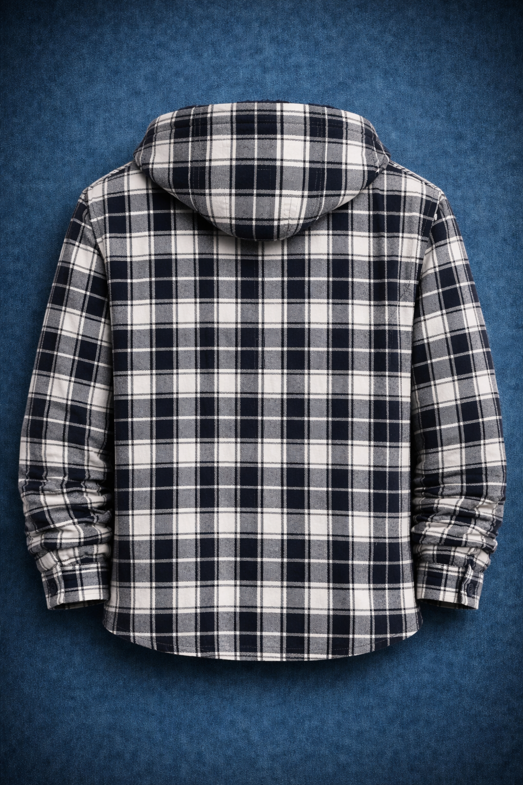 Mocha Drift Check Hoodie Sherpa Shacket #4