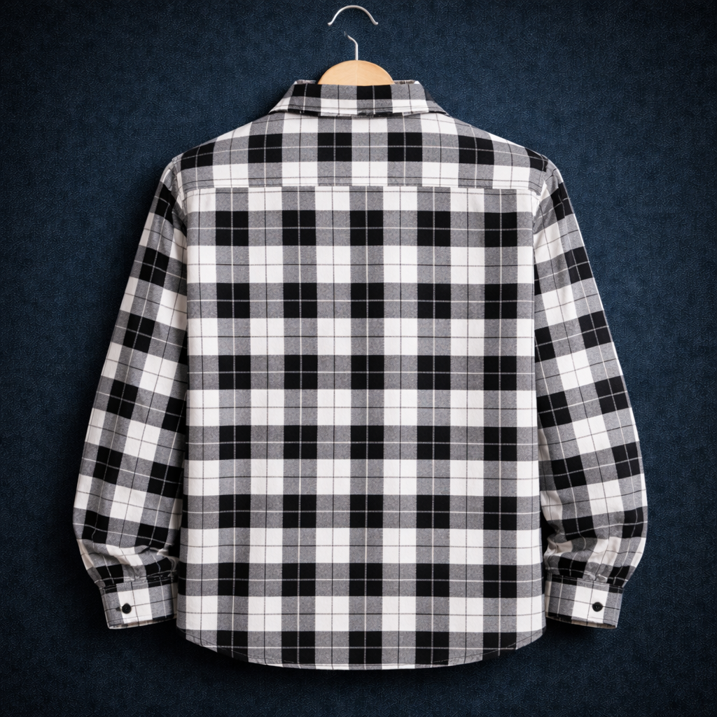 Flannel double pocket shirt#3