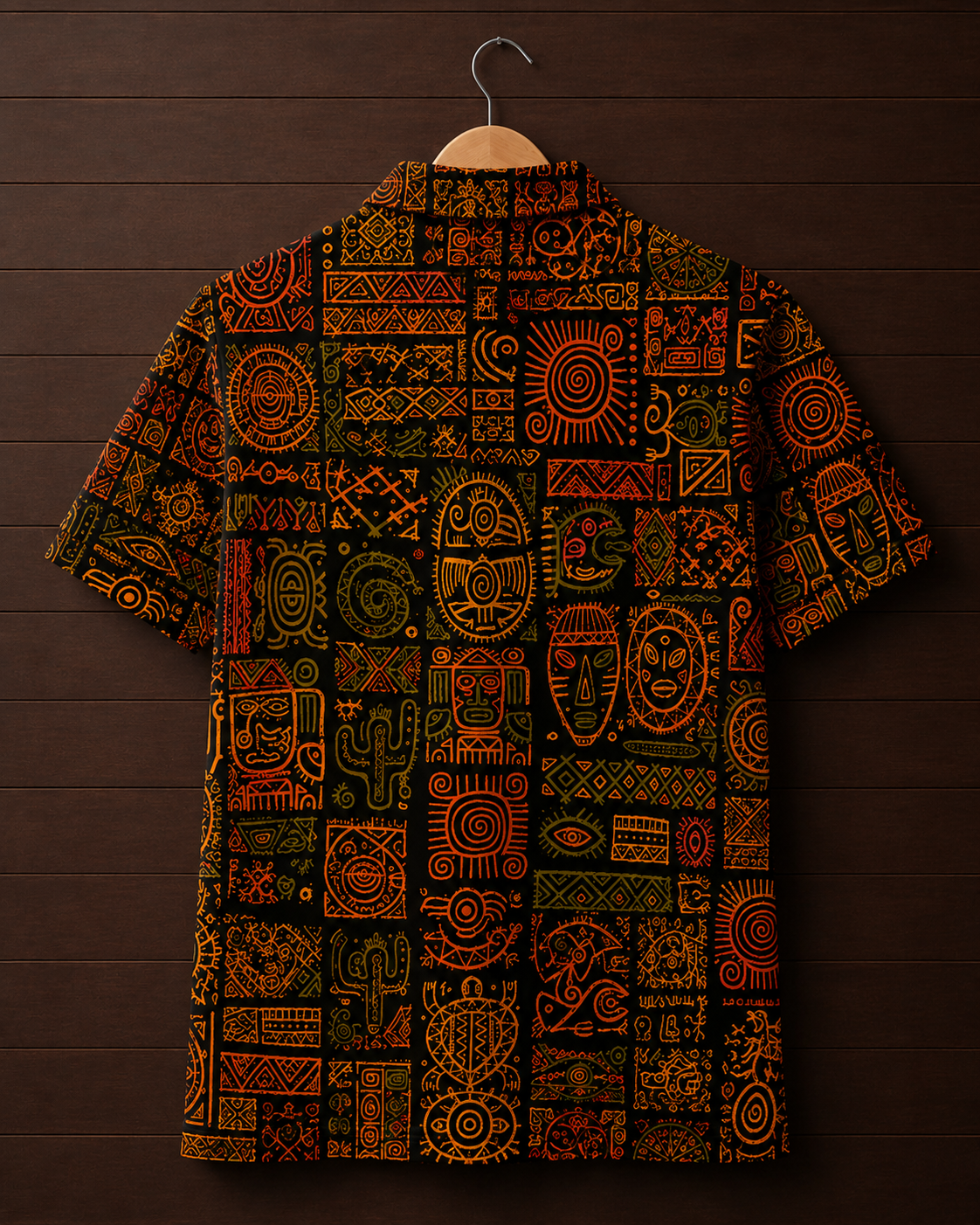 Tribal Printed Polo T-shirt#27