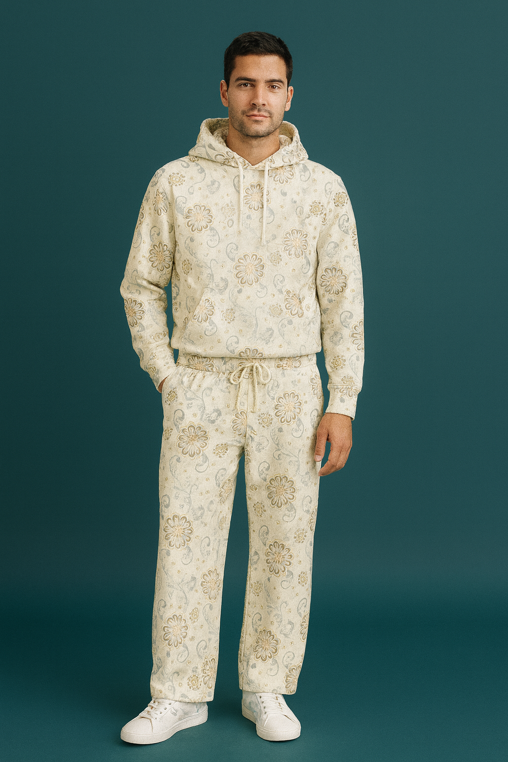 Unisex Printed Hoodie Cord-set#1