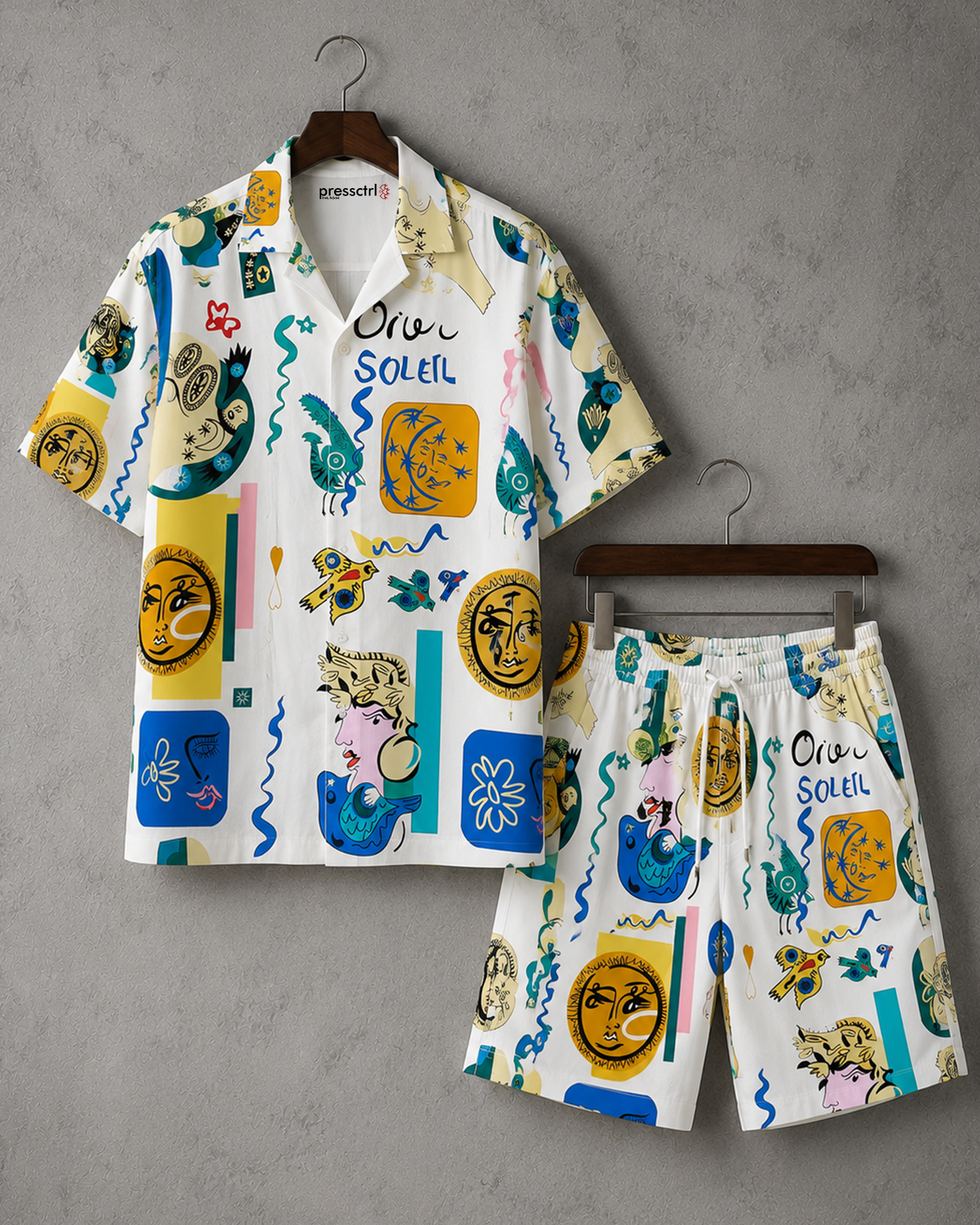 Art House Shirt & Shorts Co-ord Set #2
