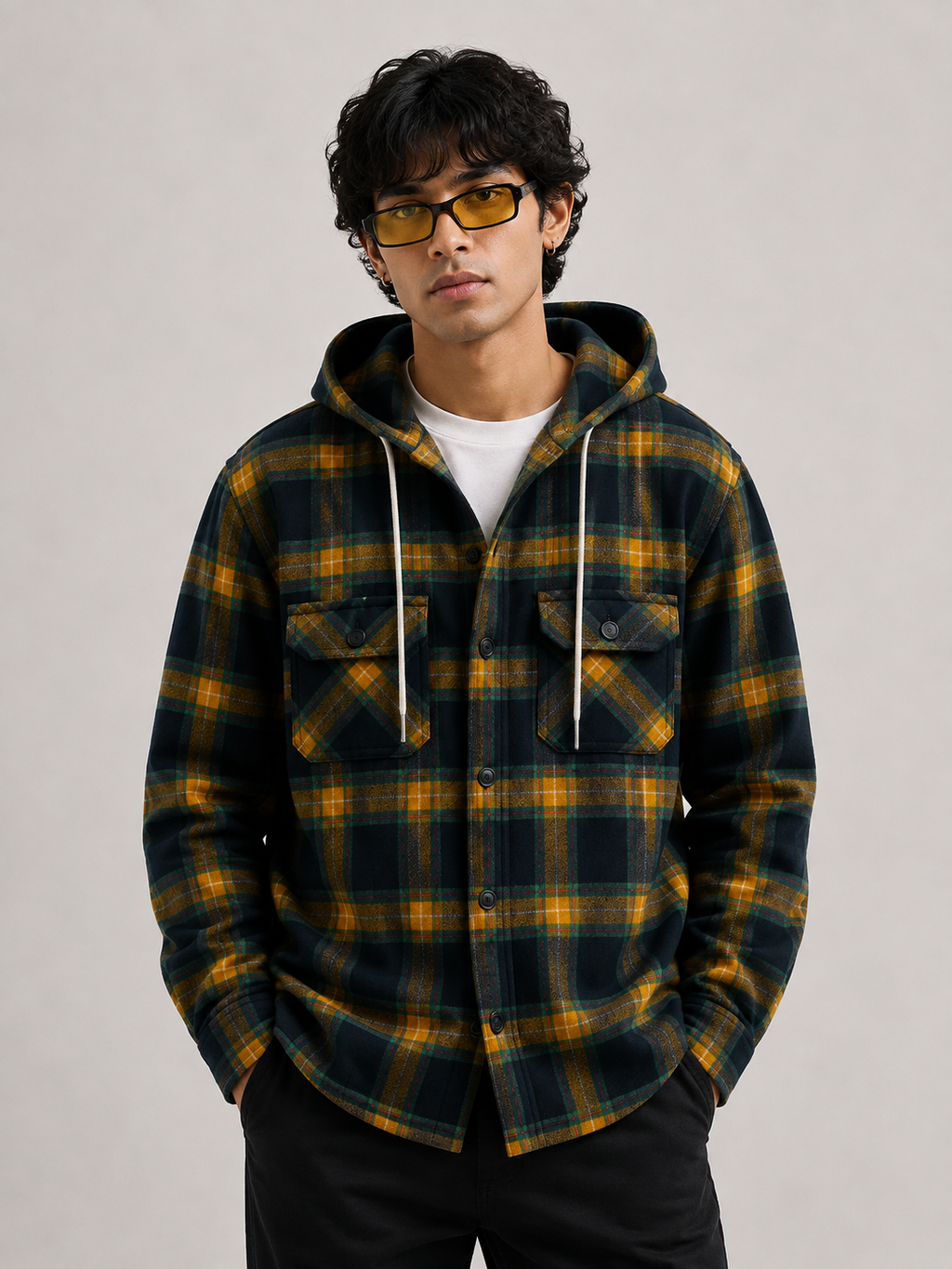 Ridge* Hooded Flannel shirt #1