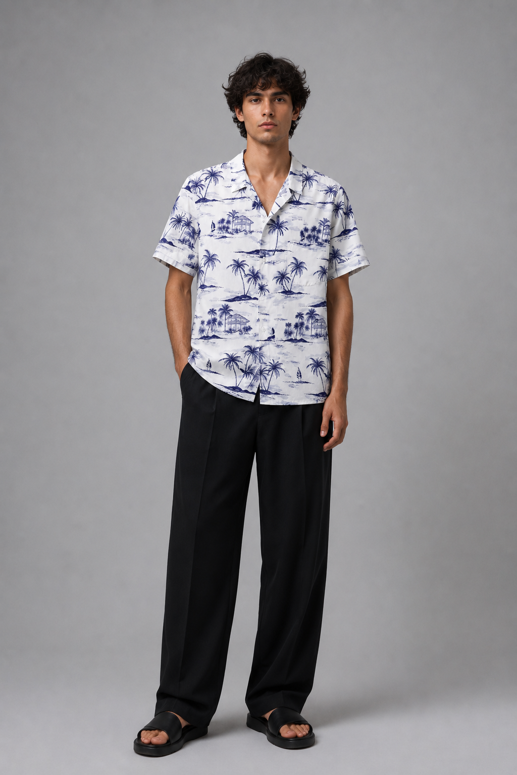 Tropical print Hawaiian Printed shirt#16