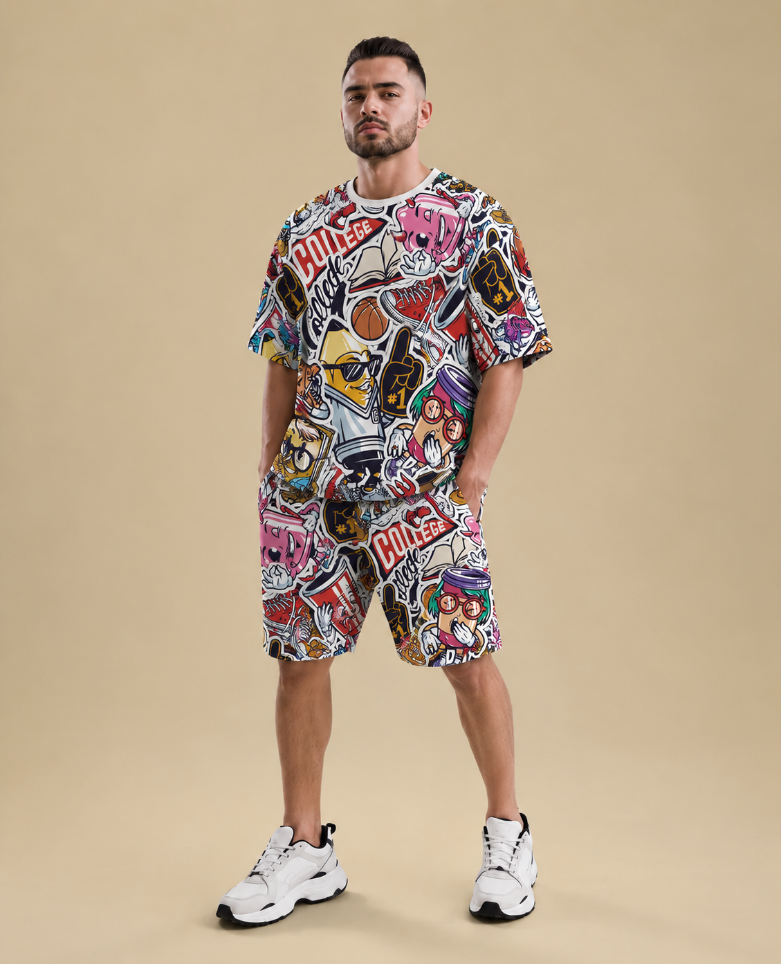 Sticker Riot* Oversized Tee & Shorts Co-ord Set #8