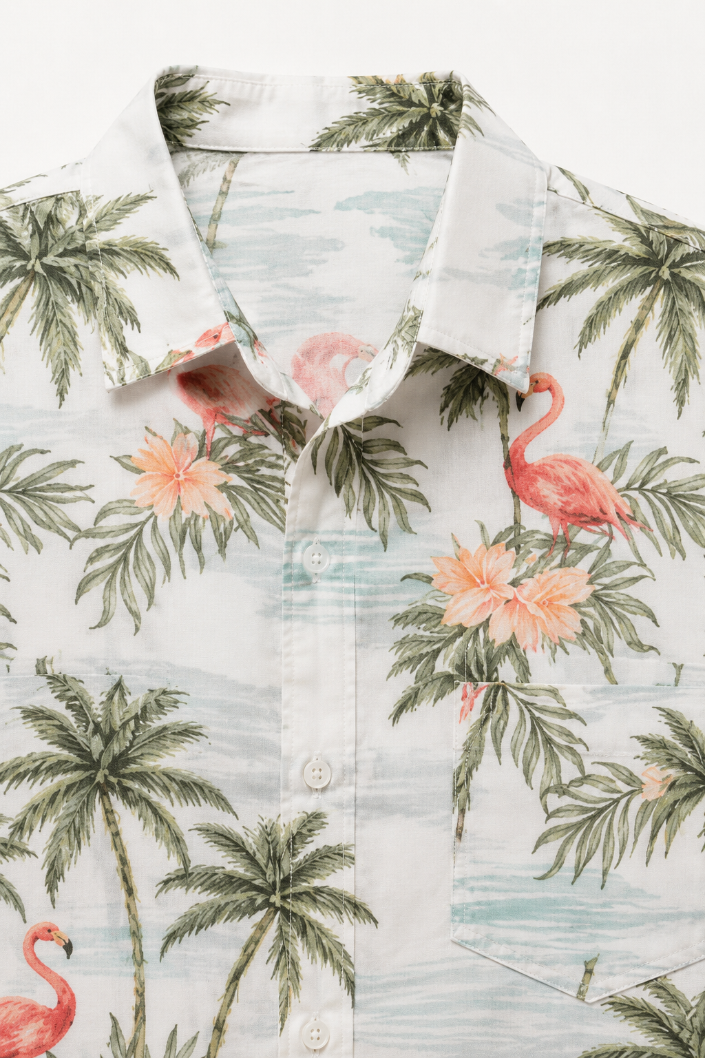 Tropical with flamingo Printed shirt#17