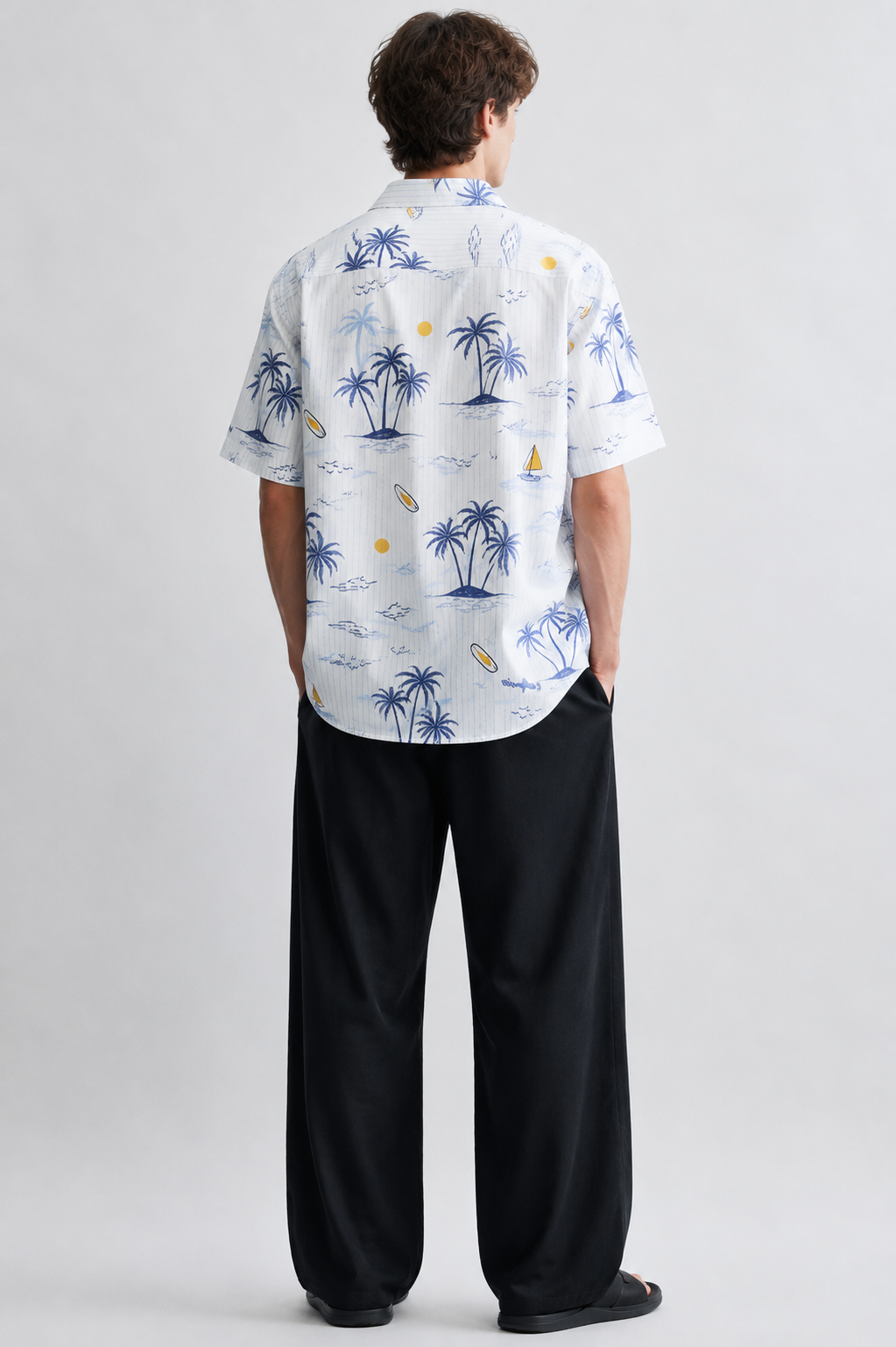 Tropical vibes on a California Printed shirt#18