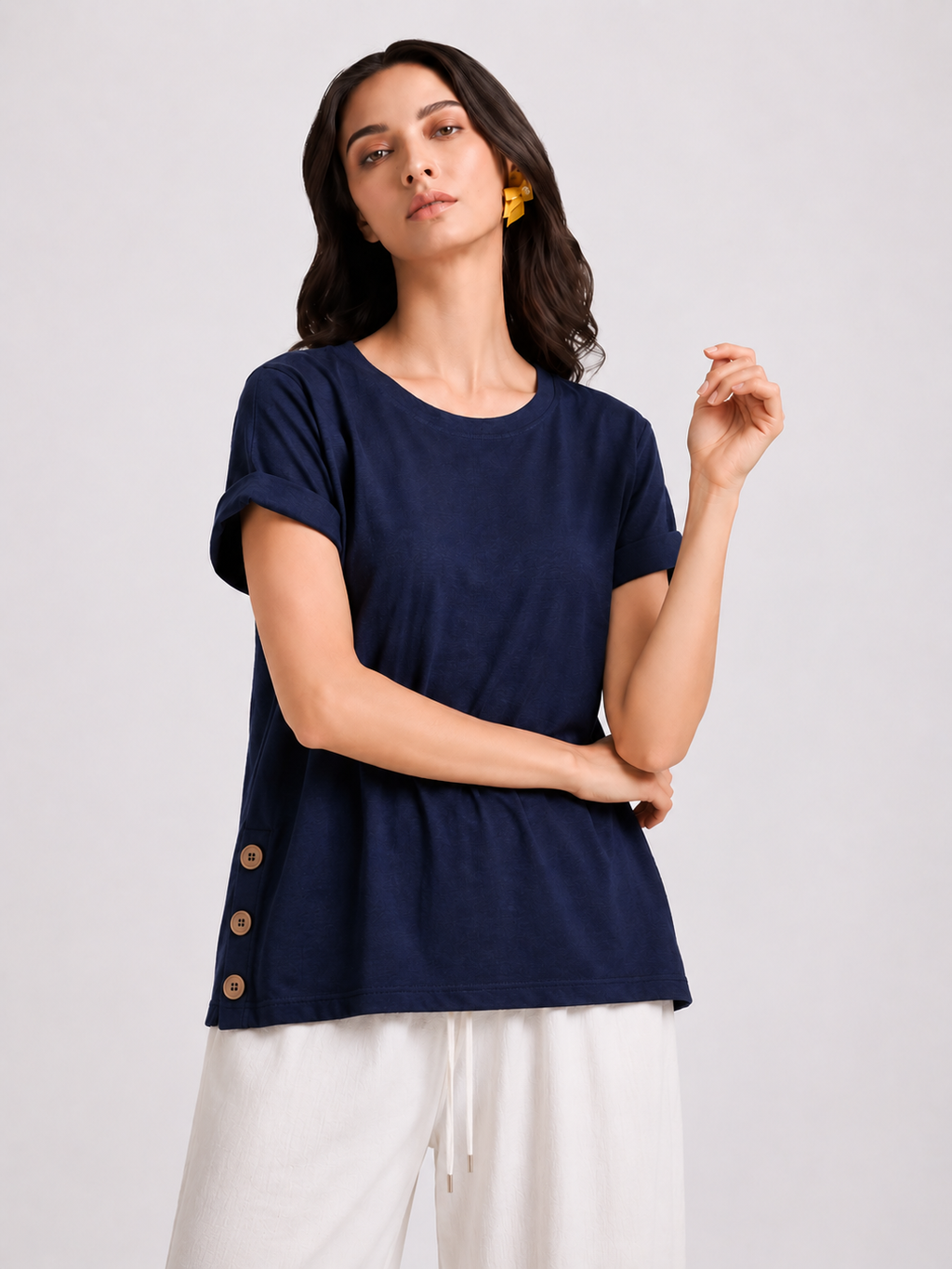 Noira Side-Button Top #11