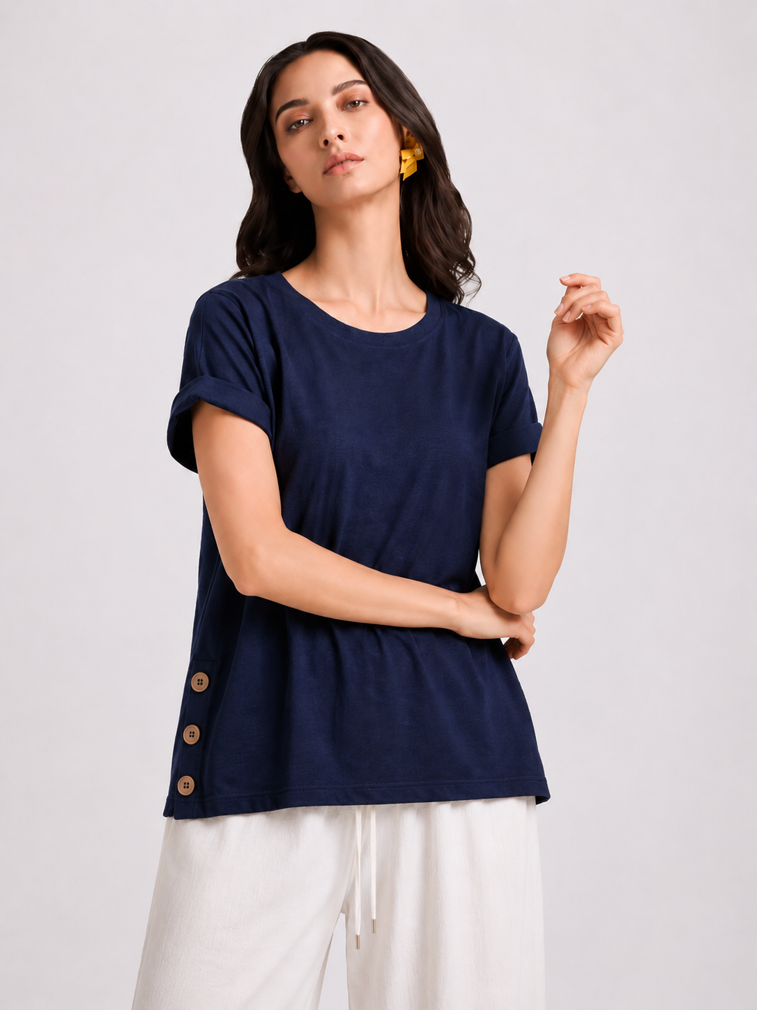 Noira Side-Button Top #11