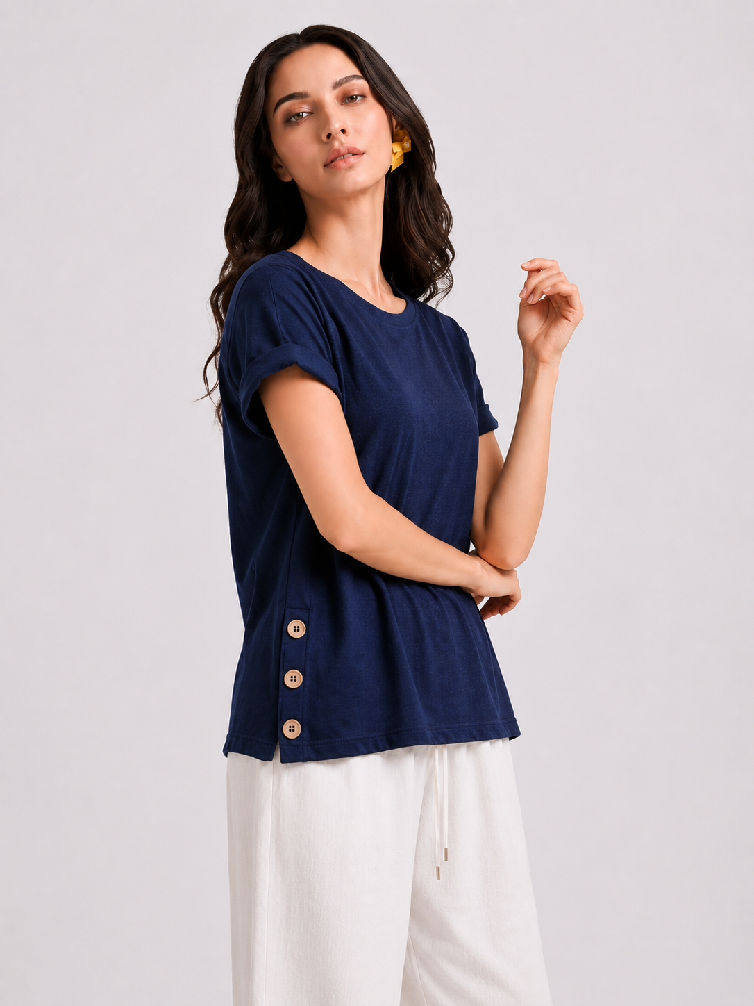 Noira Side-Button Top #11