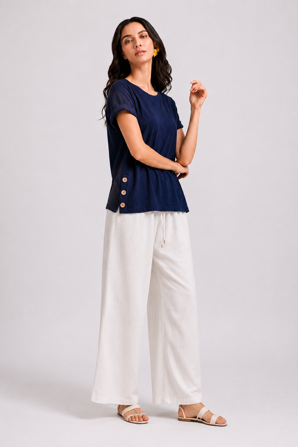 Noira Side-Button Top #11
