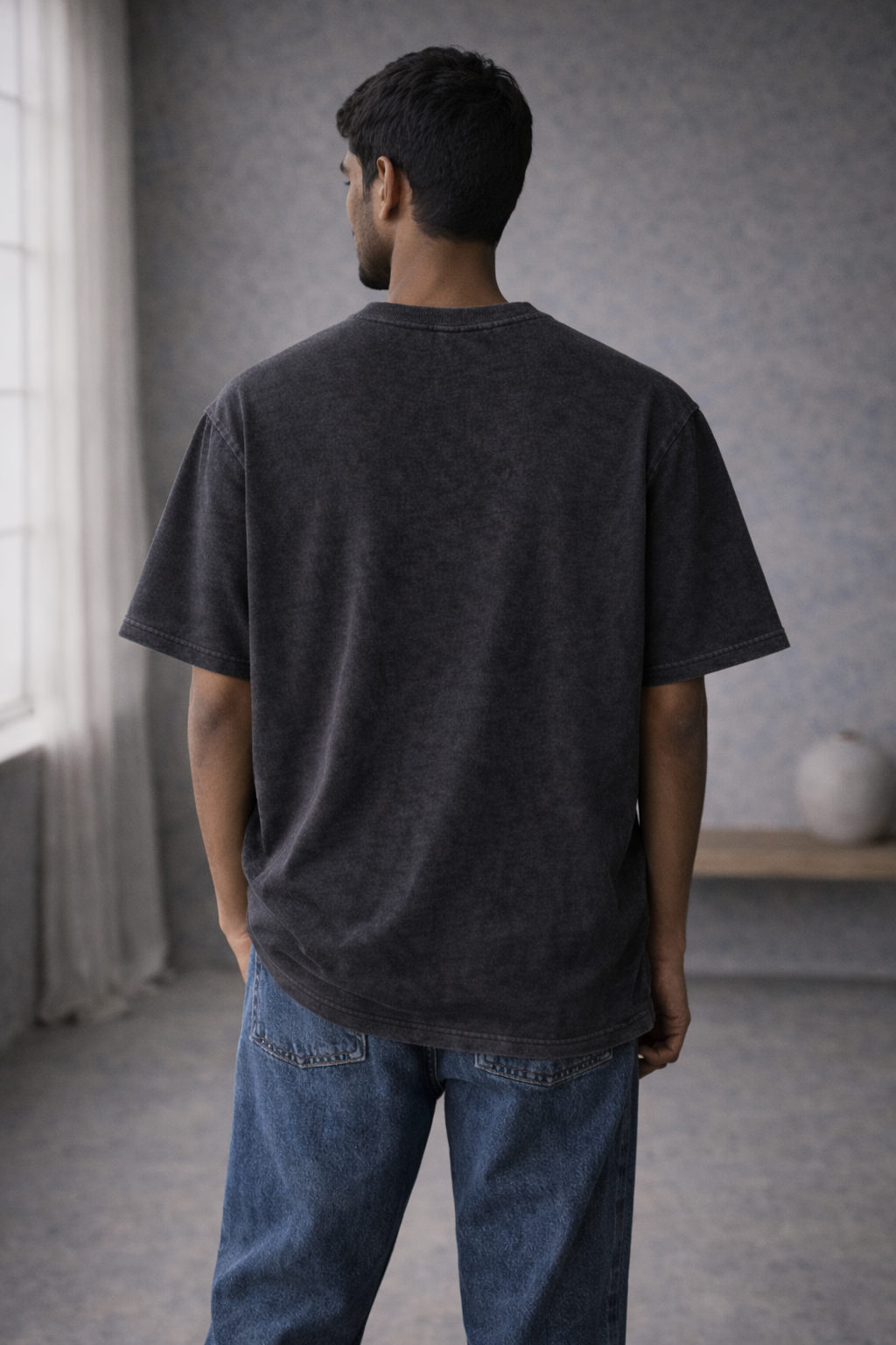 Washed Charcoal - ACID WASH OVER SIZE T-shirt#18