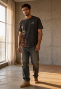 Ninja - ACID WASH PRINTED OVER SIZE T-shirt#21