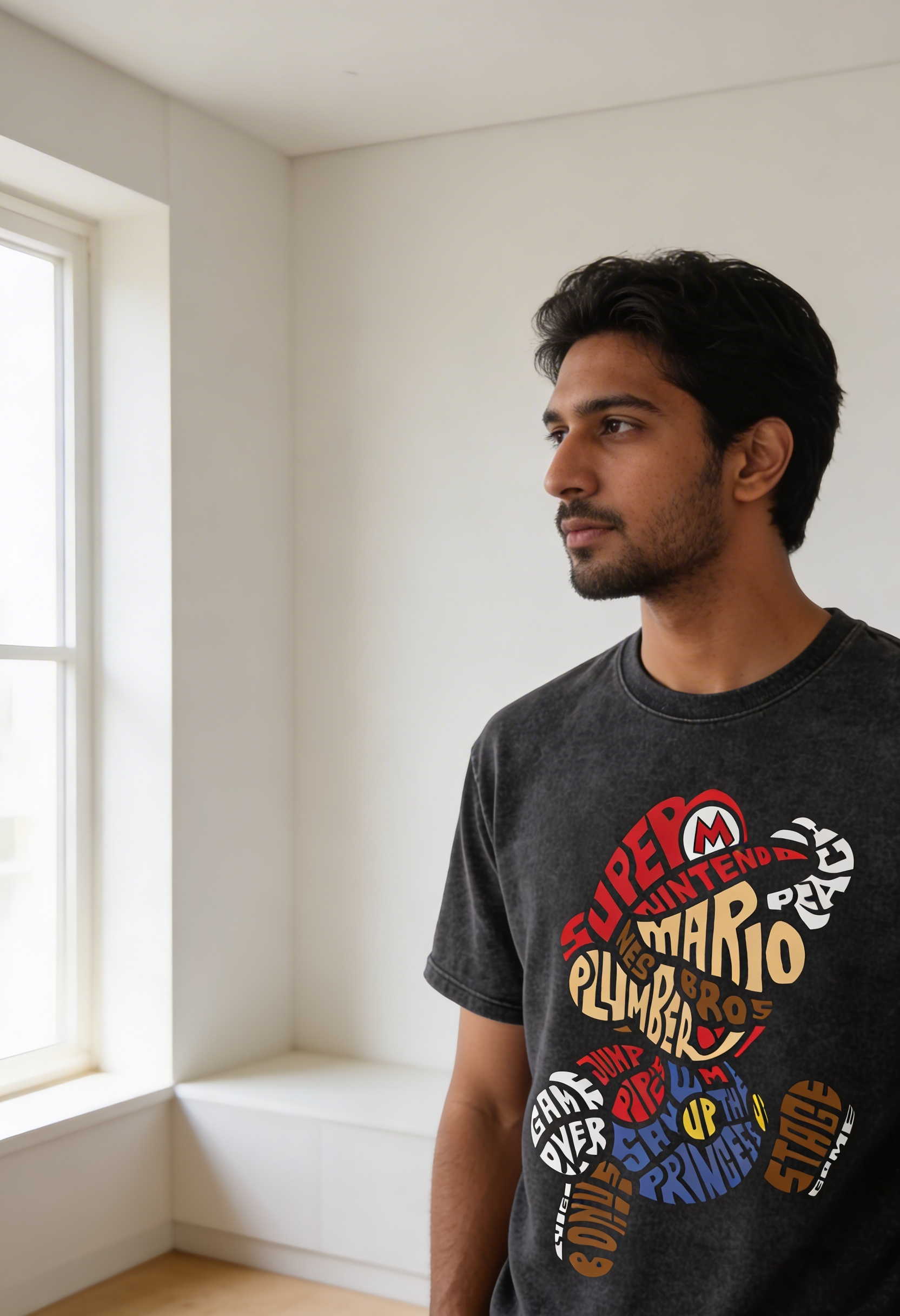 Bonus Life - ACID WASH PRINTED Oversized Tee#27