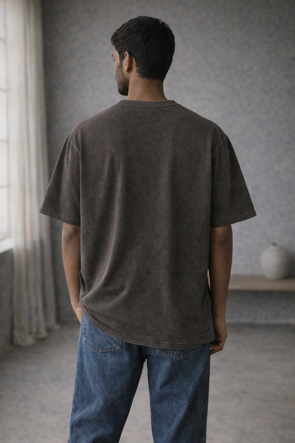 Earth Brown - ACID WASH OVER SIZE T-shirt#16