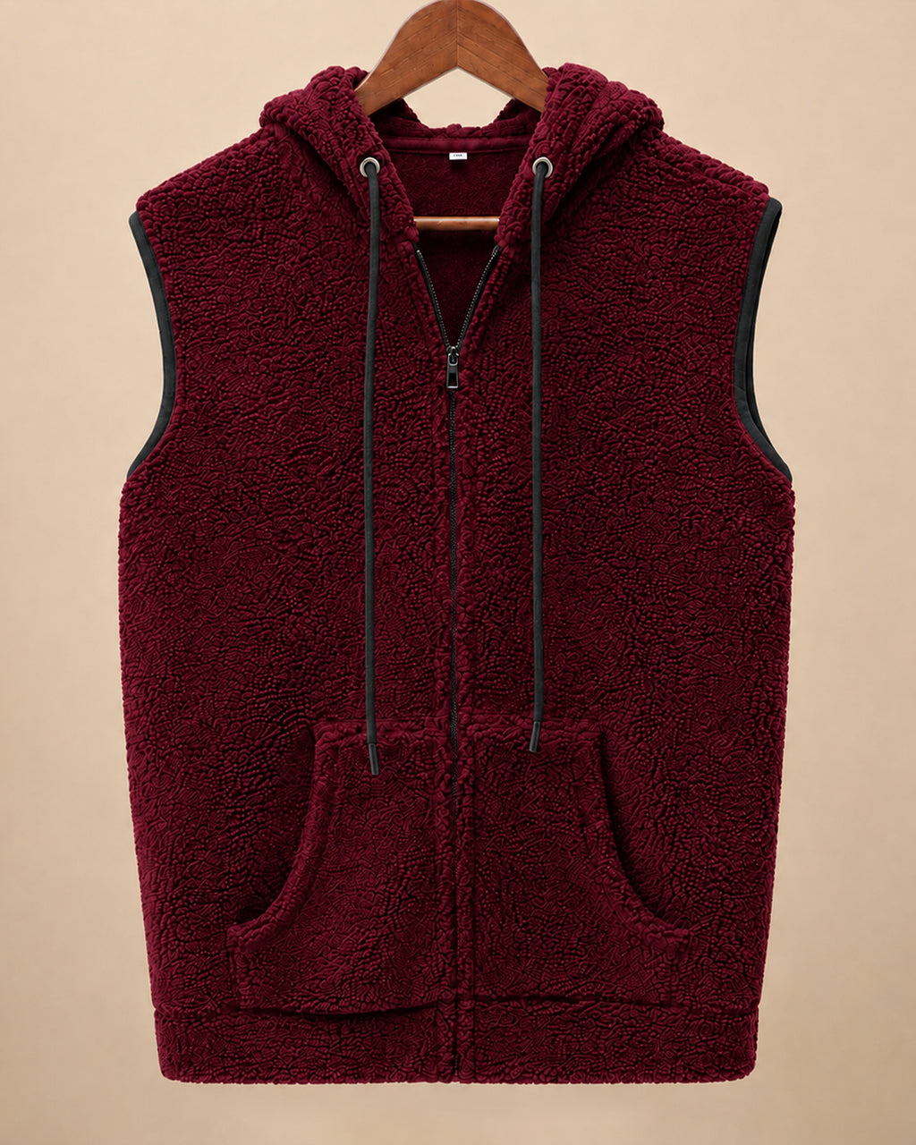 Bloodline* Sleeveless Sherpa Hoodie #4