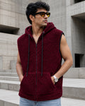 Bloodline* Sleeveless Sherpa Hoodie #4