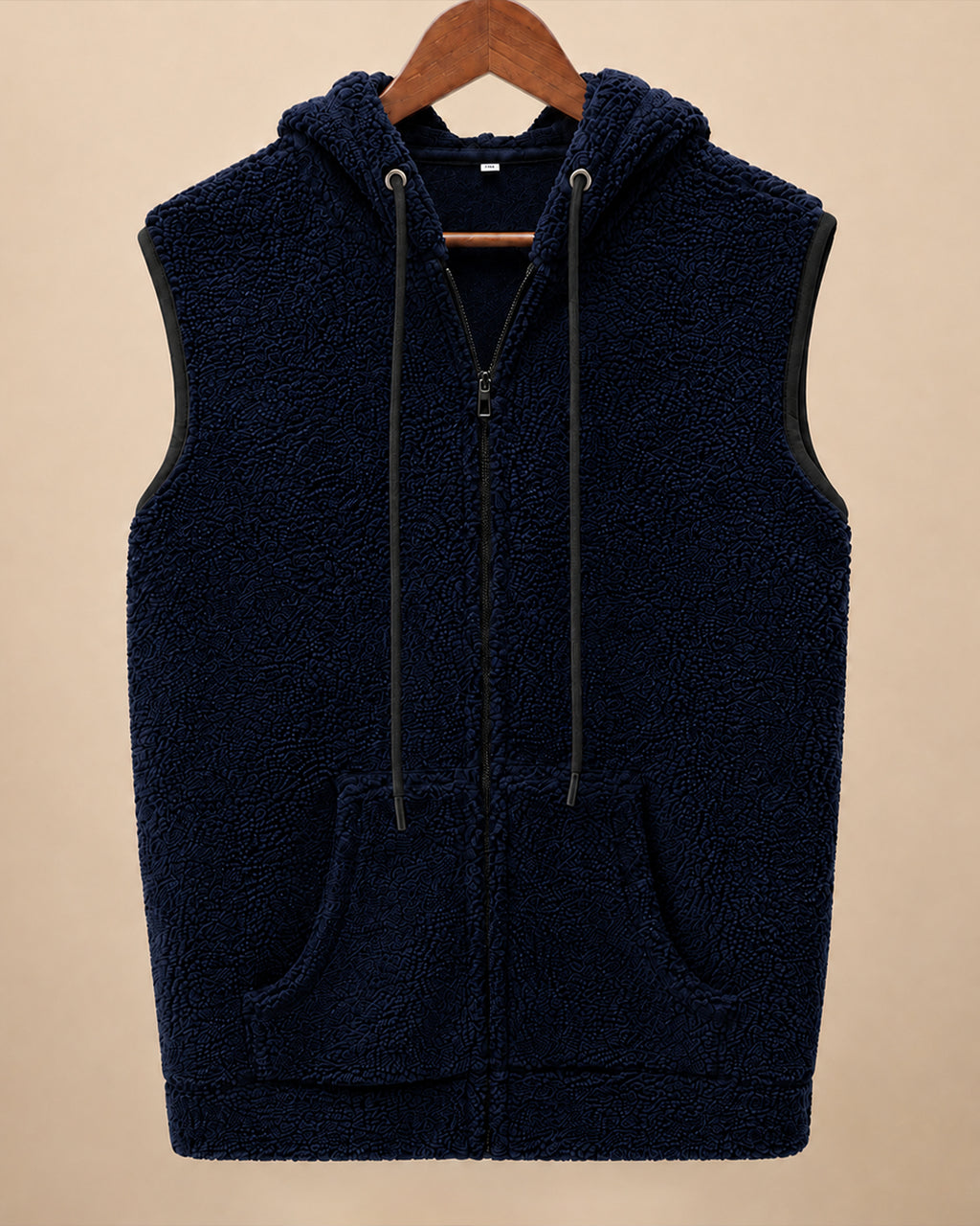 Indigo Core* Sleeveless Sherpa Hoodie #6
