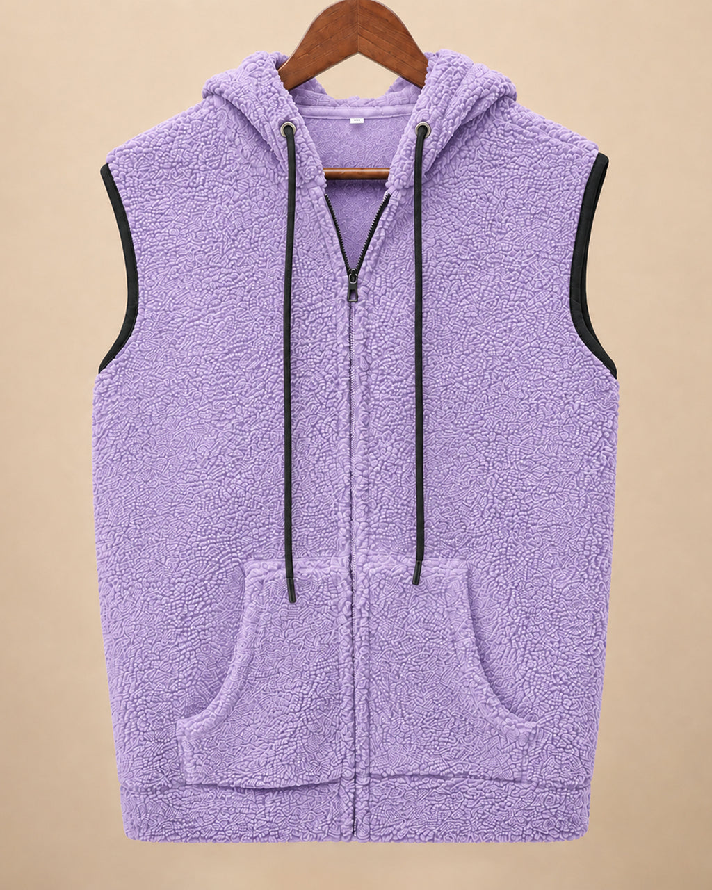 Lavender Riot* Sleeveless Sherpa Hoodie #5