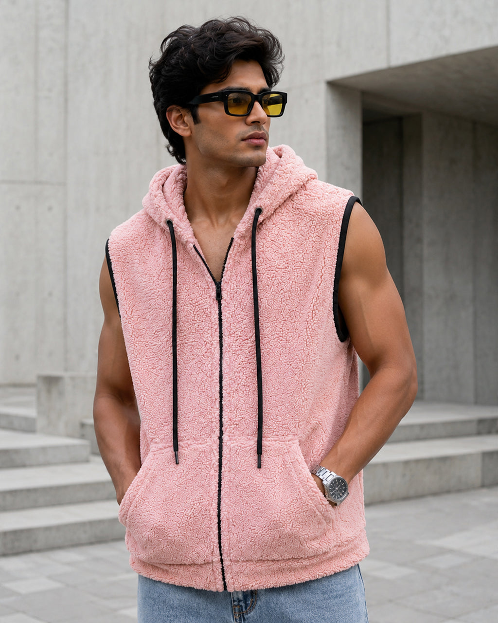 Blushwave* Sleeveless Sherpa Hoodie #7