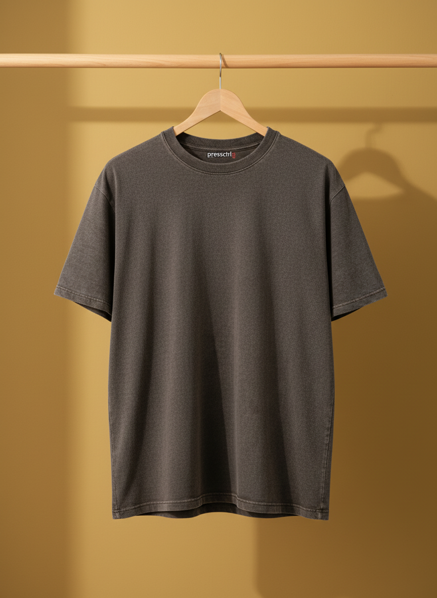 Earth Brown - ACID WASH OVER SIZE T-shirt#16