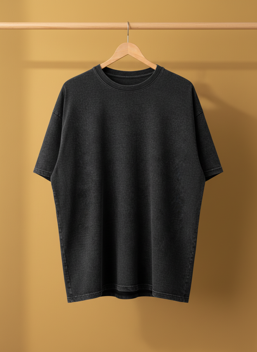 Washed Charcoal - ACID WASH OVER SIZE T-shirt#18