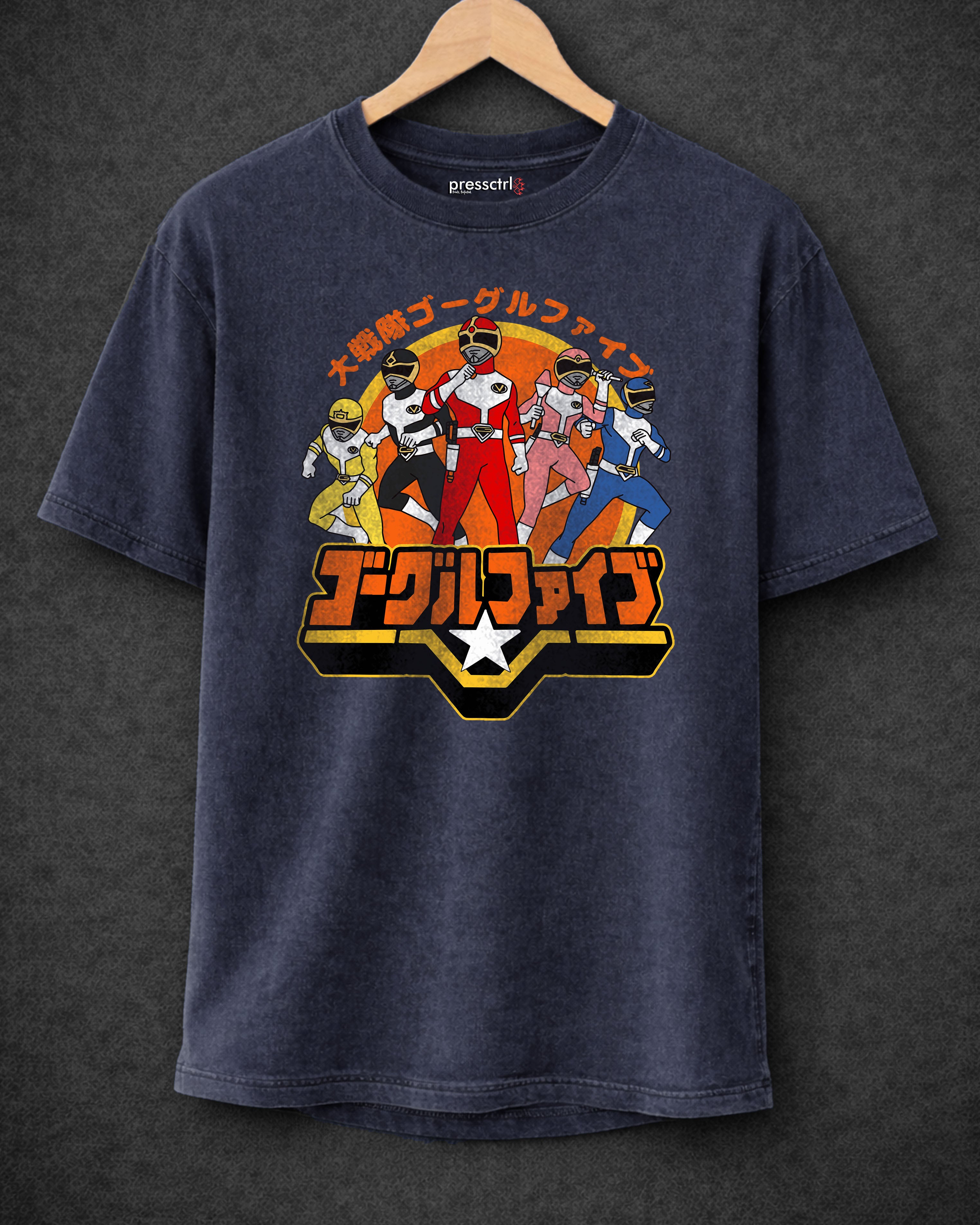 Velocity Flame - ACID WASH PRINTED OVER SIZE T-shirt#24