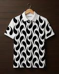 Ripple * Cotton Printed Polo T-shirt#12