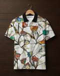 Mosaic Printed Polo T-shirt#4