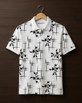 Lattice Printed Polo T-shirt#7