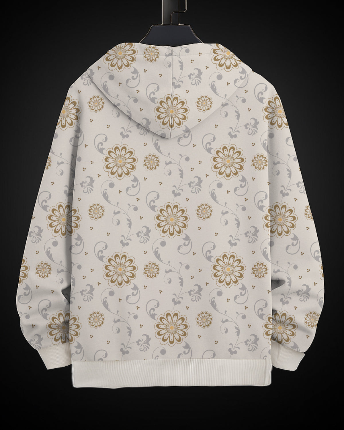 Vintage Floral Printed Hoodie #1