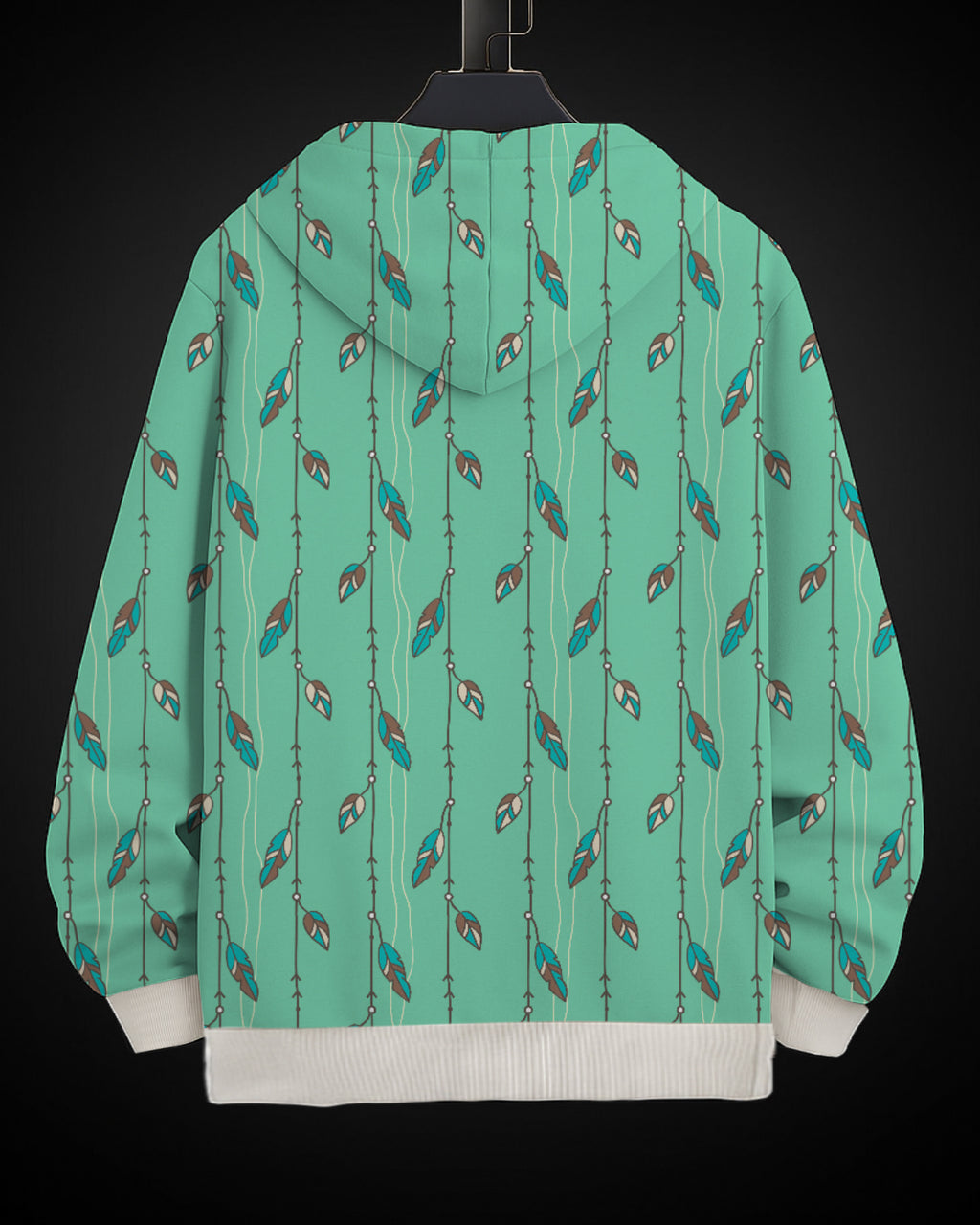Mint Bird Printed Hoodie #3