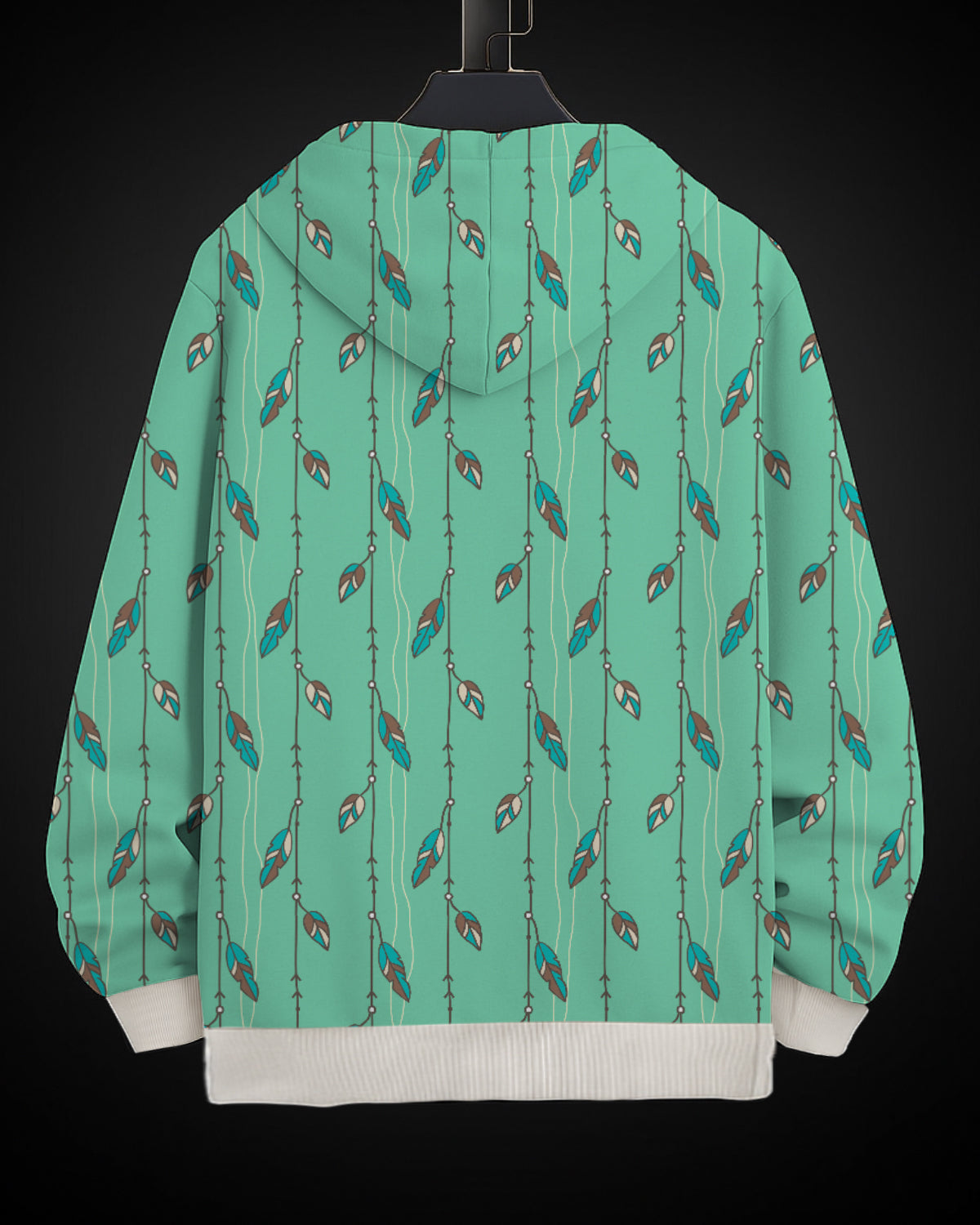 Mint Bird Printed Hoodie #3