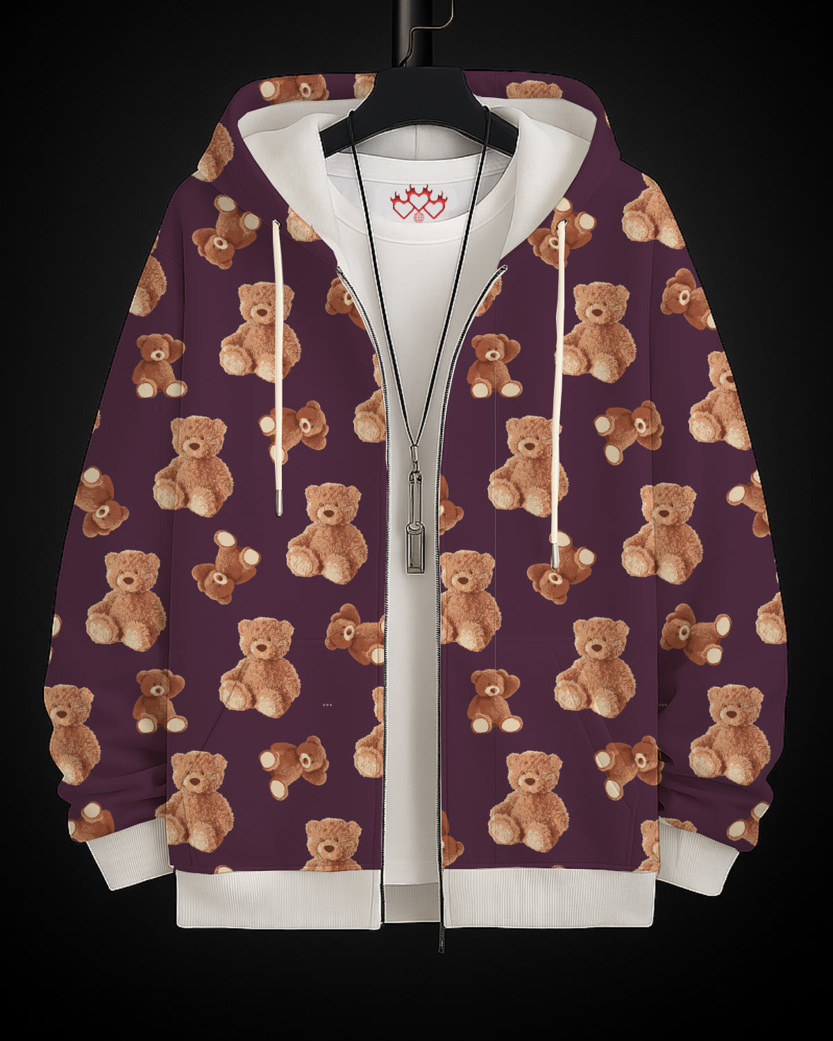 Teddy Bear Printed Hoodie #6