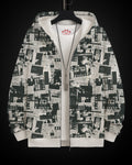 Newsprint Graphic Printed Hoodie #7