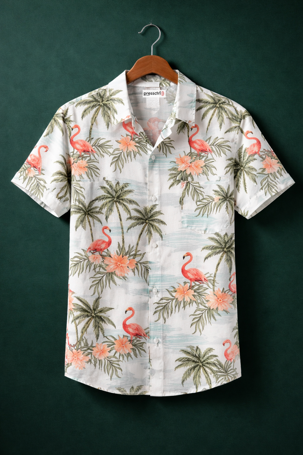 Tropical with flamingo Printed shirt#17