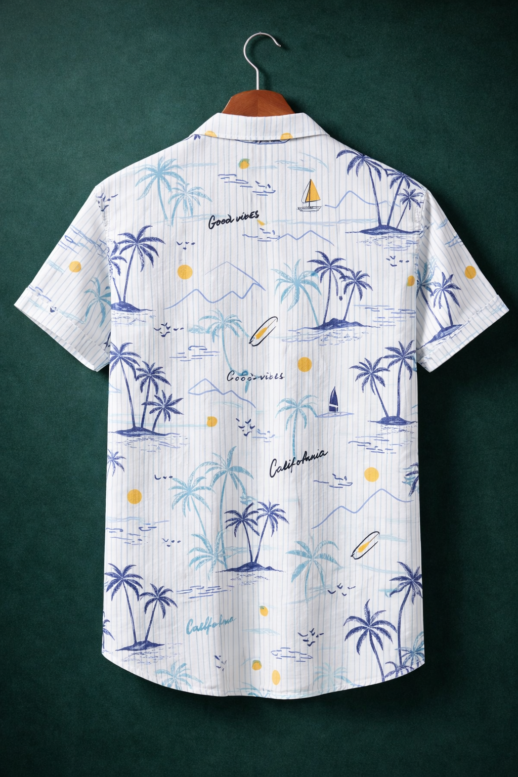 Tropical vibes on a California Printed shirt#18
