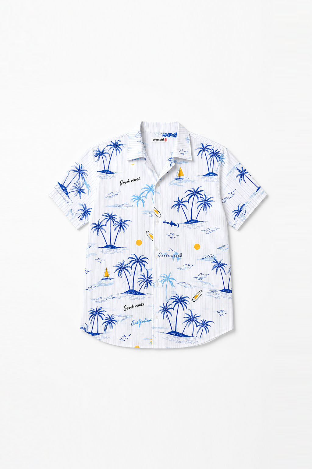 Tropical vibes on a California Printed shirt#18