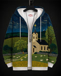 Moonlit Parish Printed Hoodie #10