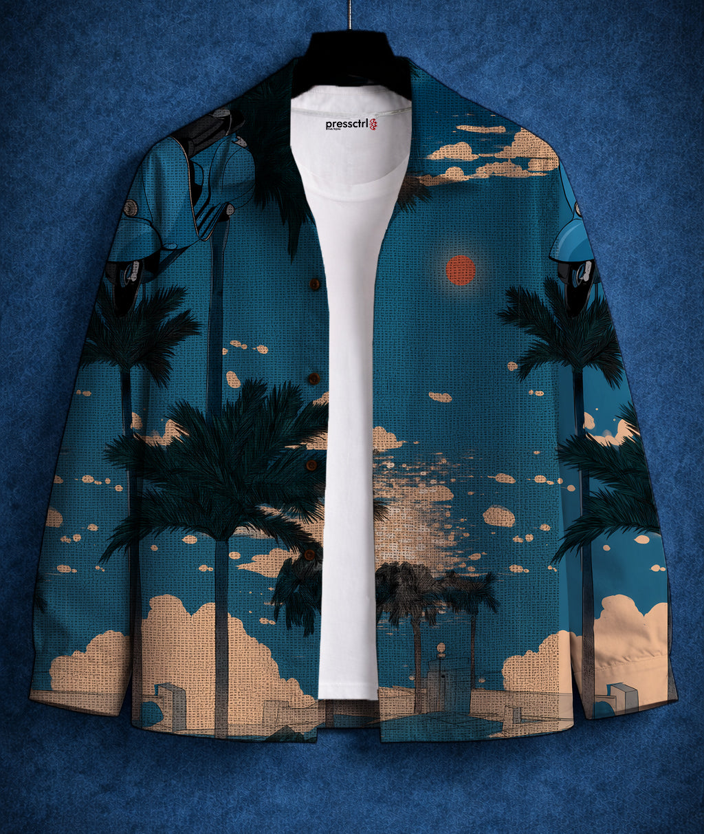 Abstract Print Lightweight Jacket #1