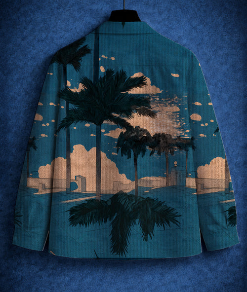 Abstract Print Lightweight Jacket #1