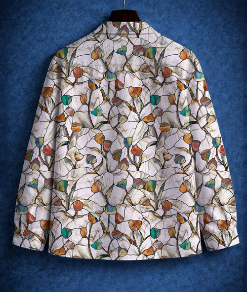 Abstract Print Lightweight Jacket #4