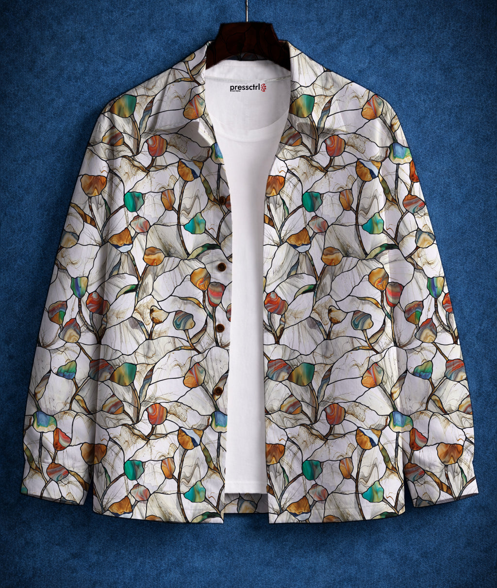 Abstract Print Lightweight Jacket #4