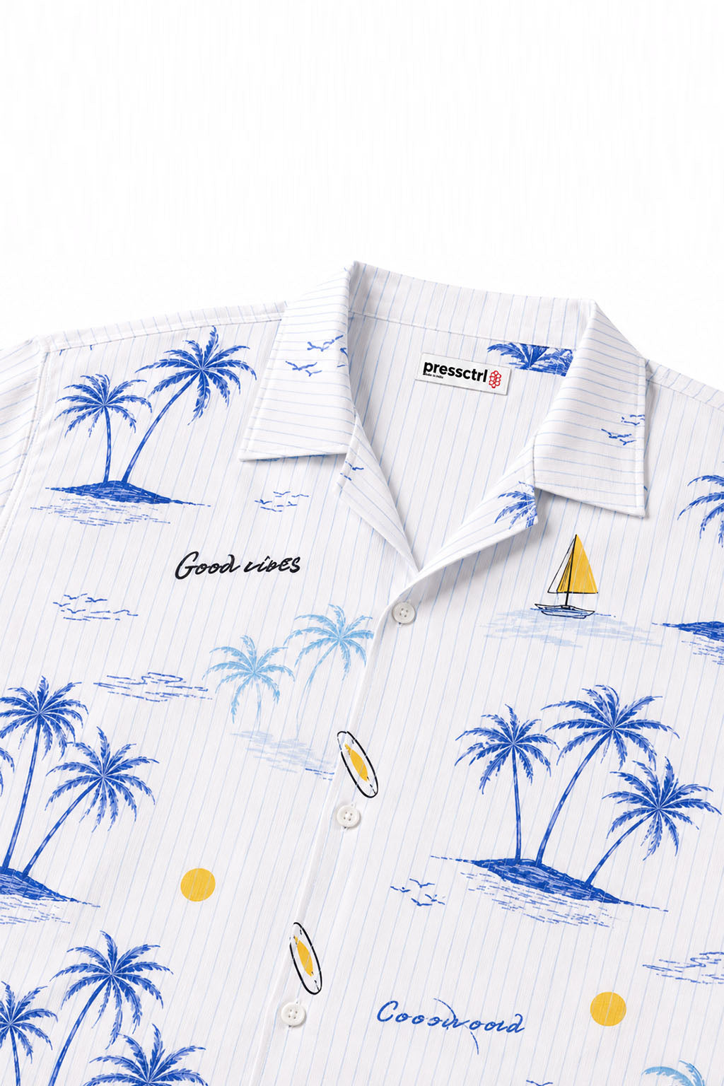 Tropical vibes on a California Printed shirt#18